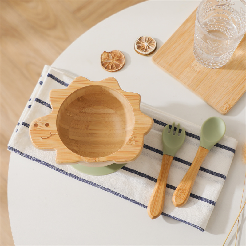 Baby Food Chopper - Набор детской деревянной посуды, Бамбуковая тарелка