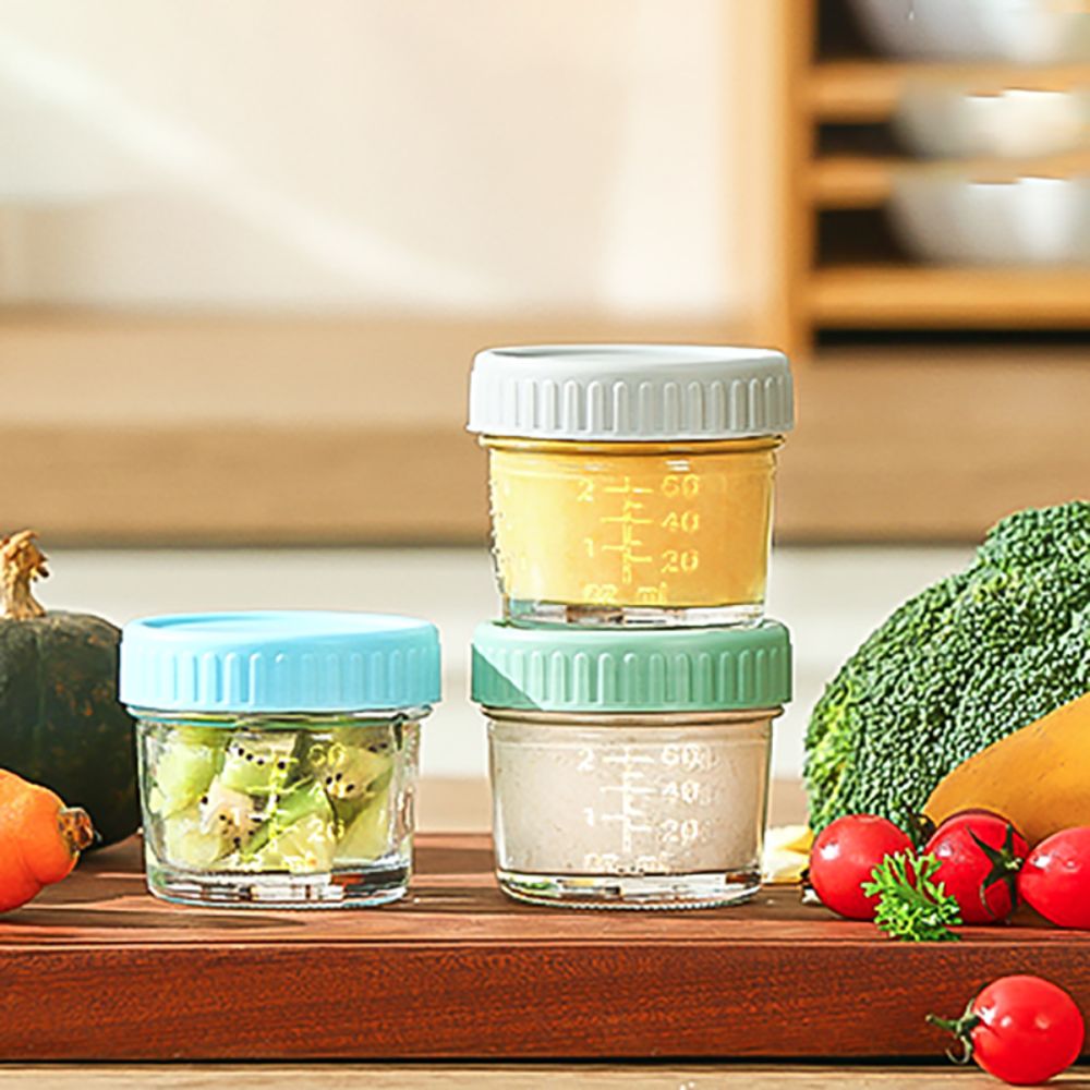 Baby Food Containers Glass - 6 шт., стеклянная банка Mason, многоразовая