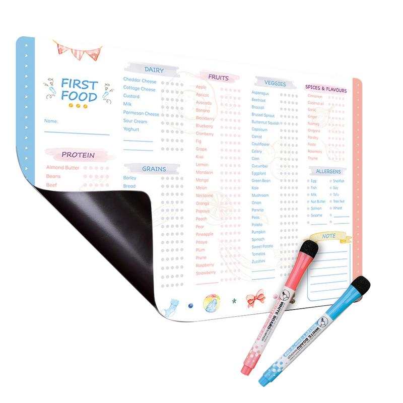 Baby Food List - Многоразовый трекер первого питания Контрольный список