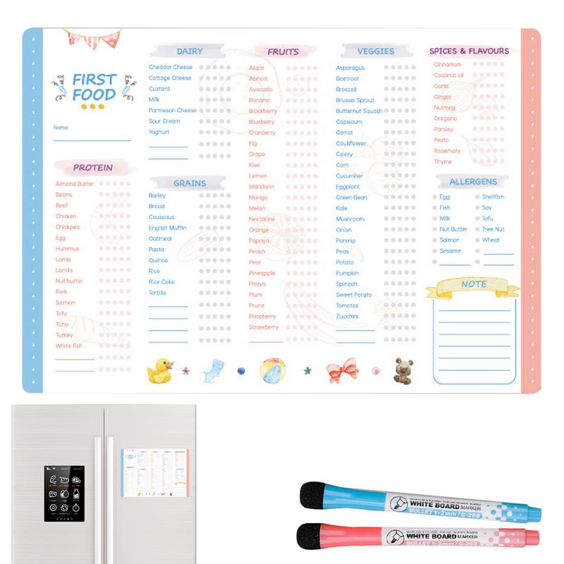 Baby Food List - Многоразовый трекер первого питания Контрольный список