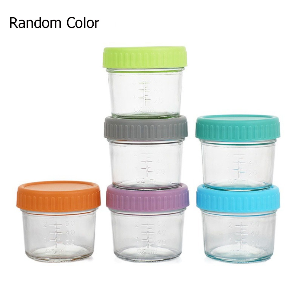Baby Food Containers Glass - 6 шт., многофункциональная стеклянная банка для