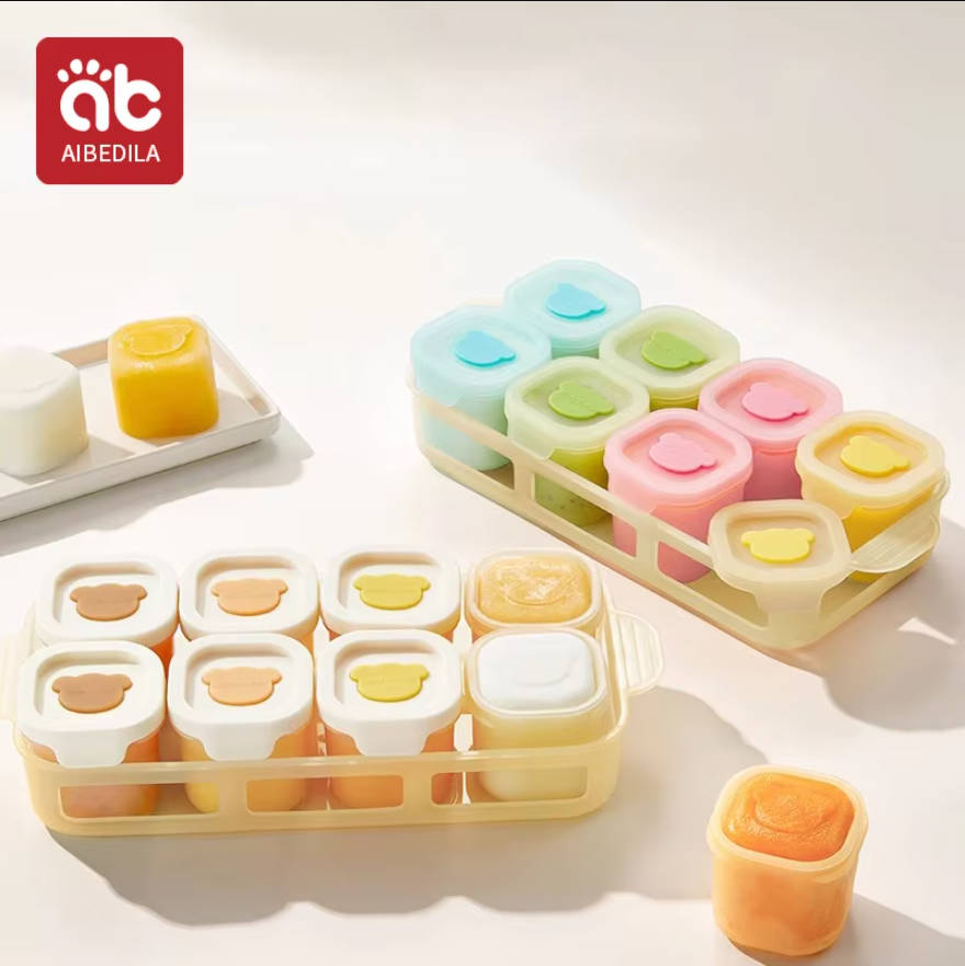 Baby Food Containers Glass - AIBEDILA Детский силиконовый контейнер для заморозки