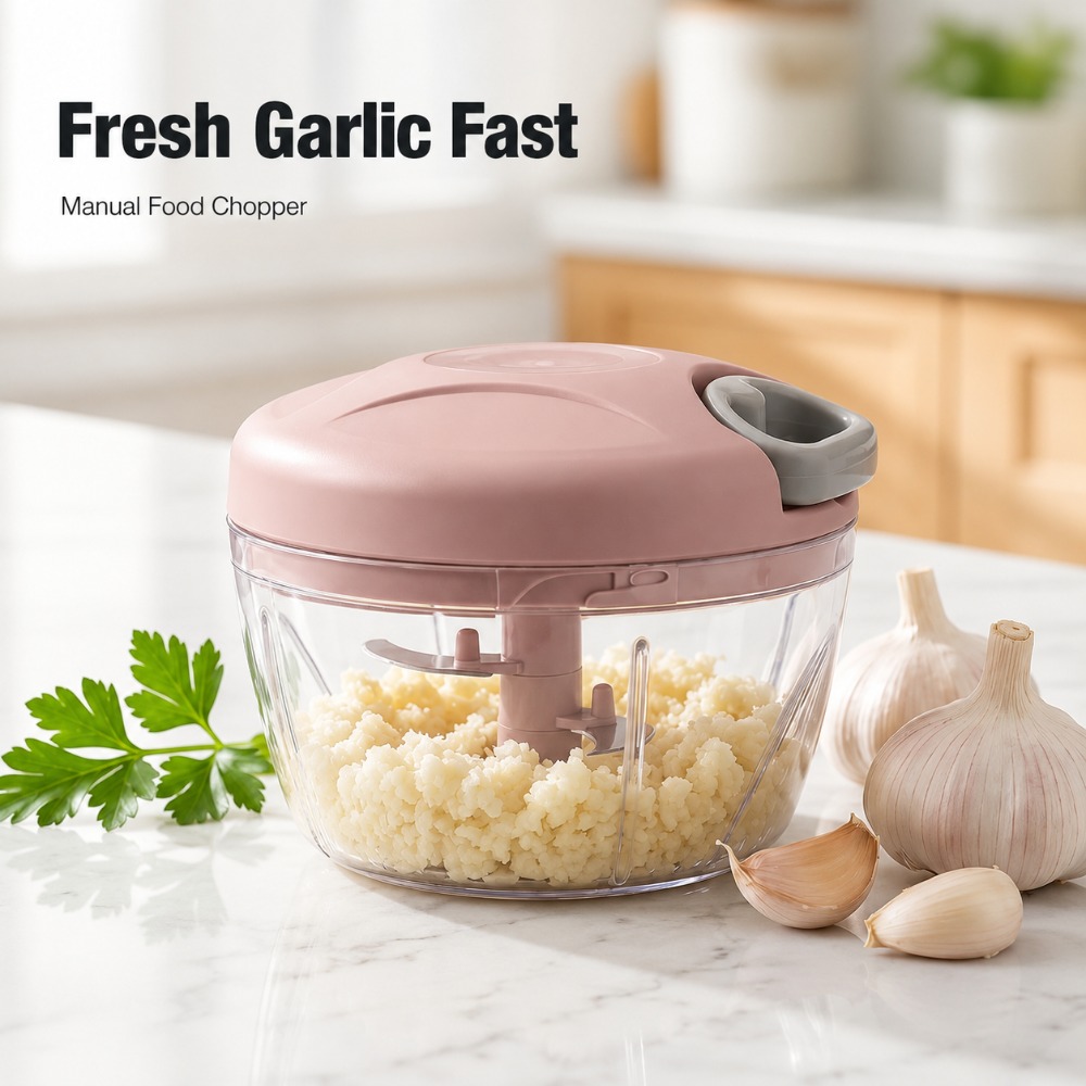 Baby Food Chopper - Ручной измельчитель чеснока с тяговым шнуром,