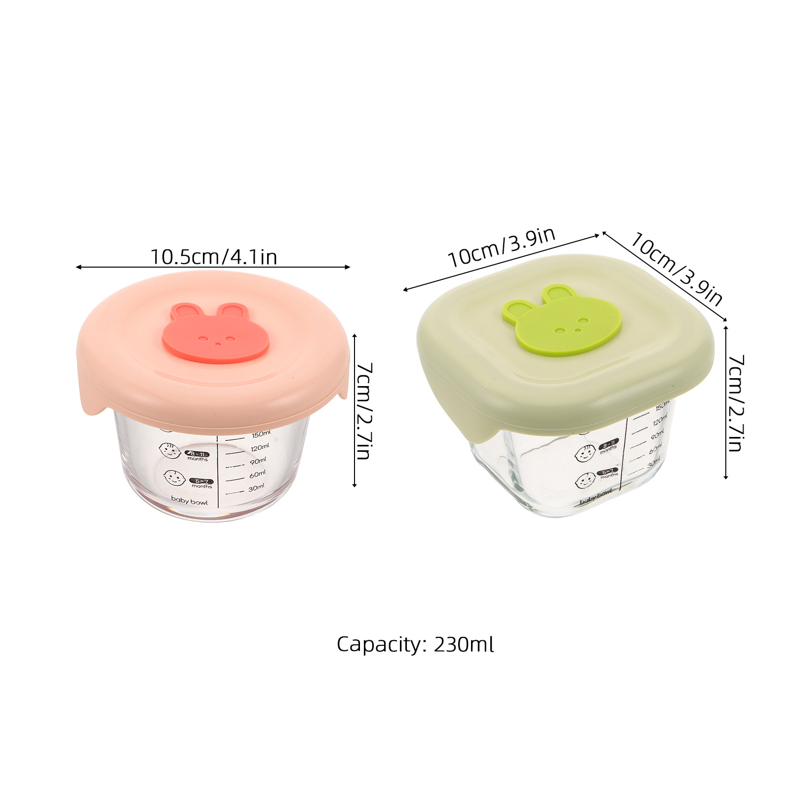 2 шт. стеклянных контейнера дл – обзор и цена Baby Food Containers Glass